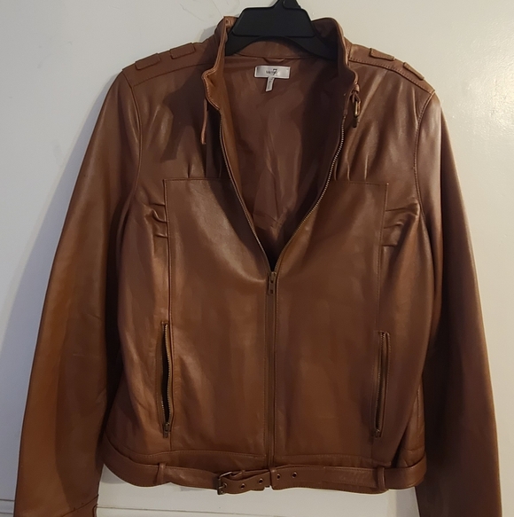 Metro Jackets & Blazers - Brown Leather Jacket
